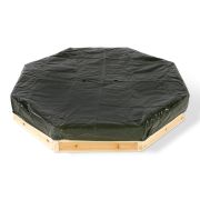 Cutie hexagonala din lemn pentru nisip treasure beach 104x104 cm, cu prelata - okeplum100201a108
