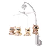 Carusel cu melodii 4Baby MUSICAL MOBILE Vulpi Maro/Bej F08 PMIC4BABY-957879