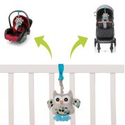 Jucarie de plus pentru carucior/patut 4Baby SQUEEZE Bufnite Albastre PMIC4BABY-957671