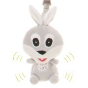 Jucarie de plus pentru carucior/patut 4Baby SQUEEZE Iepurasi Gri PMIC4BABY-957947
