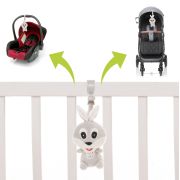 Jucarie de plus pentru carucior/patut 4Baby SQUEEZE Iepurasi Gri PMIC4BABY-957947