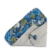 Paturica nou-nascut Sensillo Velvet Wrap Albastra Papagali 75x75 cm PMICSILLO-42300