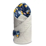 Paturica nou-nascut Sensillo Velvet Wrap Albastra Vulpi 75x75 cm PMICSILLO-42303