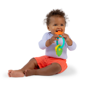 Bright starts - set 3 jucarii de dentitie texturate tropical chews - maimutica, frunza, banana bbb13078