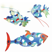 Clixo® joc magnetic de construit - animalute marine ( 24 piese)