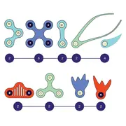 Clixo&reg; joc magnetic de construit - animalute marine ( 24 piese)