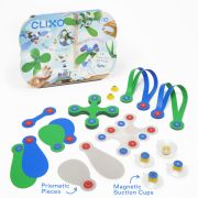 Clixo® joc magnetic de construit - arta pe geam (24 piese)