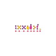 Clixo® joc magnetic de construit - crew roz & galben (30 piese)