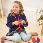 Clixo® joc magnetic de construit - itsy flamingo & turcoaz (18 piese)