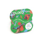 Clixo® joc magnetic de construit - itsy flamingo & turcoaz (18 piese)