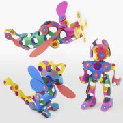 Clixo® joc magnetic de construit - super curcubeu (60 piese)