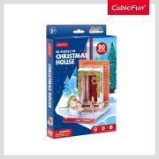 Cubic Fun - Puzzle 3D casa decorata de Craciun 20 piese ARTCUW3154h