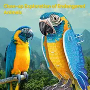 Cubic Fun - Puzzle 3D papagal ara cu gat albastru 94 piese ARTCUDS1097h