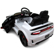 Masinuta electrica cu telecomanda, roti eva, varsta 1-5 ani, putere 90w, 107x68x53 cm, dodge srt r-sport - alb edeedidodgealb