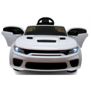 Masinuta electrica cu telecomanda, roti eva, varsta 1-5 ani, putere 90w, 107x68x53 cm, dodge srt r-sport - alb edeedidodgealb