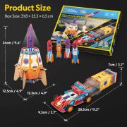 Cubic Fun - Puzzle 3D lansator de rachete si masinuta de curse 88 piese ARTCUDS1099h