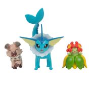 Pokemon - Set 3 figurine de actiune, (Rockruff & Bellossom & Vaporeon) S16 BKFPKW3048