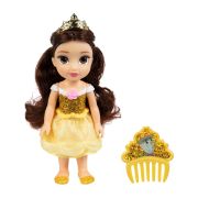 Disney Princess - Papusa cu sclipici si pieptene, 15 cm BKF218624