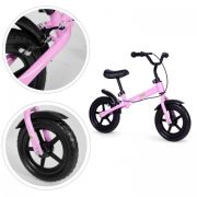 Bicicleta fara pedale cu frana de mana si roti din spuma eva ecotoys ym-bb-3 - roz edeediym-bb-3roz