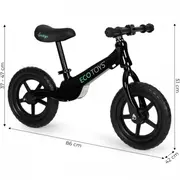 Bicicleta fara pedale cu roti din spuma eva ecotoys ym-bb-17 - negru edeediym-bb-17negru