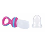 Dispozitiv de hranire, Nuby pentru fructe si legume, Include capac de protectie, 6+ luni, Mov BYNID5397PINK