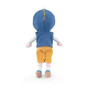 Papusa, Petite&Mars, Max 14 x 34 cm, 0 luni+, Ambalaj cu mini puzzle din carton, 35 cm, Albastru BYN620521