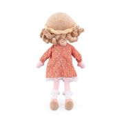 Papusa, Petite&Mars, Sophie 14 x 34 cm, 0 luni+, Ambalaj cu mini puzzle din carton, 35 cm, Roz BYN620520