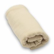 Paturica moale bebe, New Baby, 80x100 cm, Din muselina, 100% bumbac certificat Oeko Tex Standard 100, Beige BYN54364