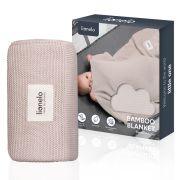 Paturica multifunctionala, Lionelo, Din bambus, Cu proprietati de termoreglare, Antibacteriana, Antifungica, Antialergice, Lavabila la masina de spalat, 100x75 cm, Bej BYNLO-BAMBOO_BLANKET_BEIGE_SAND
