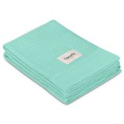 Paturica multifunctionala, Lionelo, Din bambus, Cu proprietati de termoreglare, Antibacteriana, Antifungica, Antialergice, Lavabila la masina de spalat, 100x75 cm, Verde BYNLO-BAMBOO_BLANKET_GREEN_MINT