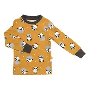 Pijama 100% bumbac organic, Panda, 6-7 ani BBXCJ-PJ78-122