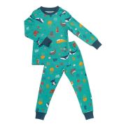 Pijama 100% bumbac organic, Under the Sea, 5-6 ani BBXCJ-PJ79-116