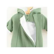 Salopeta de iarna, New Baby, Pentru bebelusi, Cu gluga, Marime 56, Din bumbac si elastan, Cu captuseala din polar, Frosty Mint BYN53759