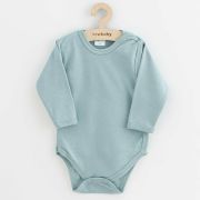 Set 3 piese, New Baby, Classic II, Include 3 body-uri cu maneca lunga, Marime 56, Din bumbac 100%, Blue BYN54456