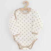 Set 3 piese, New Baby, Classic II, Include 3 body-uri cu maneca lunga, Marime 62, Din bumbac 100%, Beige BYN54467
