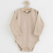 Set 3 piese, New Baby, Classic II, Include 3 body-uri cu maneca lunga, Marime 62, Din bumbac 100%, Beige BYN54467