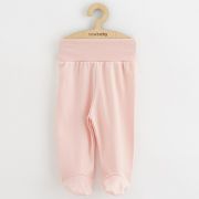 Set 3 piese, New Baby, Classic II, Include 3 perechi de pantalonasi cu botosei, Marime 62, Din bumbac 100%, Pink BYN54274