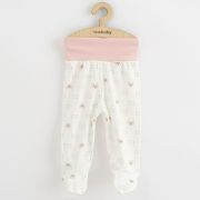 Set 3 piese, New Baby, Classic II, Include 3 perechi de pantalonasi cu botosei, Marime 62, Din bumbac 100%, Pink BYN54274