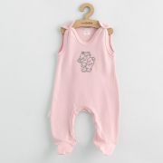 Set 5 piese, New Baby, Include Salopeta fara maneci, jacheta, body cu maneca lunga, caciulita, manusi, Marime 50, Din bumbac 100%, Classic Pink BYN49988