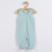 Set 7 piese, New Baby, Include body cu maneca lunga, bluza, pantalonasi cu botosei, salopeta fara maneci, caciulita, manusi, botosei, Marime 56, Din bumbac 100%, I am Blue BYN49100