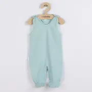Set 7 piese, New Baby, Include body cu maneca lunga, bluza, pantalonasi cu botosei, salopeta fara maneci, caciulita, manusi, botosei, Marime 56, Din bumbac 100%, I am Blue BYN49100