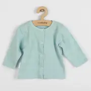 Set 7 piese, New Baby, Include body cu maneca lunga, bluza, pantalonasi cu botosei, salopeta fara maneci, caciulita, manusi, botosei, Marime 56, Din bumbac 100%, I am Blue BYN49100