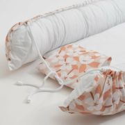 Baby Nest, New Baby, Multifunctional, Cu siret pentru ajustare, Din 100% bumbac, 88x50 cm, 0-3 luni, Natura Fiori BYN51616