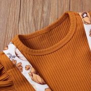 Costumas cu tricou maro - floricele mbxgsuc531-de