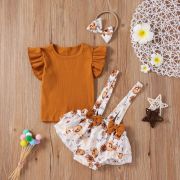 Costumas cu tricou maro - floricele mbxgsuc531-de