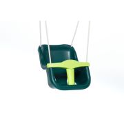 Leagan, Dice, Cu bara in forma de T, Cu sfoara impletita, Ajustabil pe inaltime pana la 250 cm, Include curea de siguranta, 9-36 luni, Dark Green BYNR113.02.06