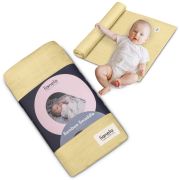 Muselina, Lionelo, Multifunctionala, Din bambus, Ideala pentru infasat, Cu proprietati antibacteriene, antifungice si antialergice, Lavabila la masina de spalat, 120x120 cm, Galben BYNLO-BAMBOO_SWADDLE_YELLOW_LEMON