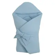 Paturica de infasat, New Baby, Din muselina, Cu multiple utilizari, 100% bumbac, 75x75 cm, 0 luni+, Blue BYN52164