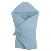 Paturica de infasat, New Baby, Din muselina, Cu multiple utilizari, 100% bumbac, 75x75 cm, 0 luni+, Blue BYN52164