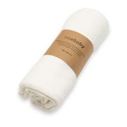 Paturica moale bebe, New Baby, Cu multiple intrebuintari, 60x60 cm, Din muselina, 100% bumbac organic, White BYN53552